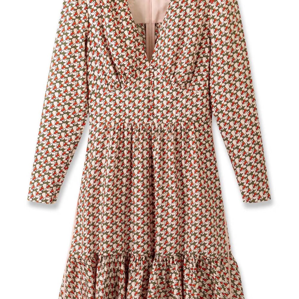 ME+EM Tulip Geo Print Short Fit and Flare Dress Sz 12 NWOT